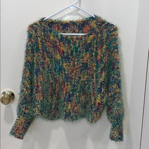 Fuzzy Crop Sweater